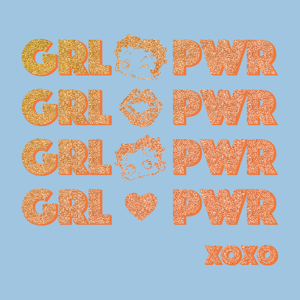 Betty Boop GRL PWR XOXO Kids T-Shirt
