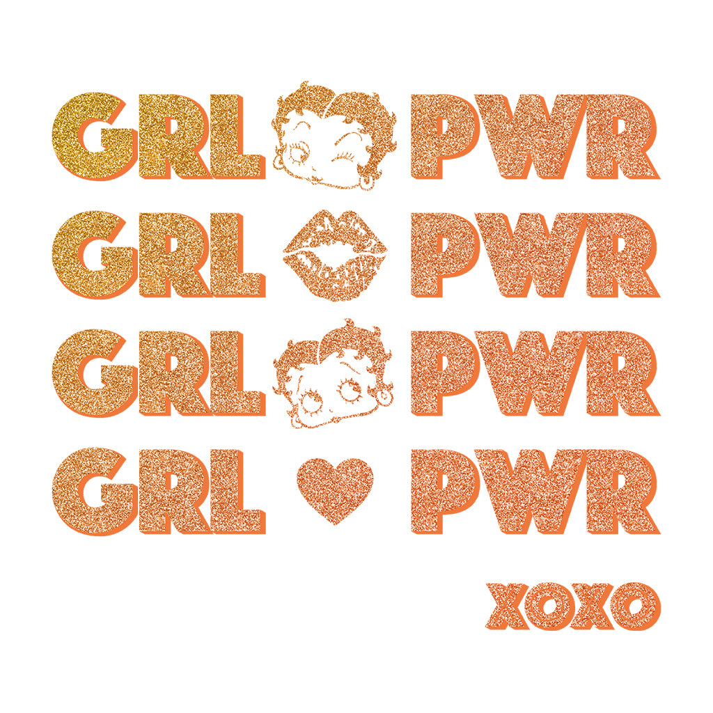 Betty Boop GRL PWR XOXO Kids T-Shirt