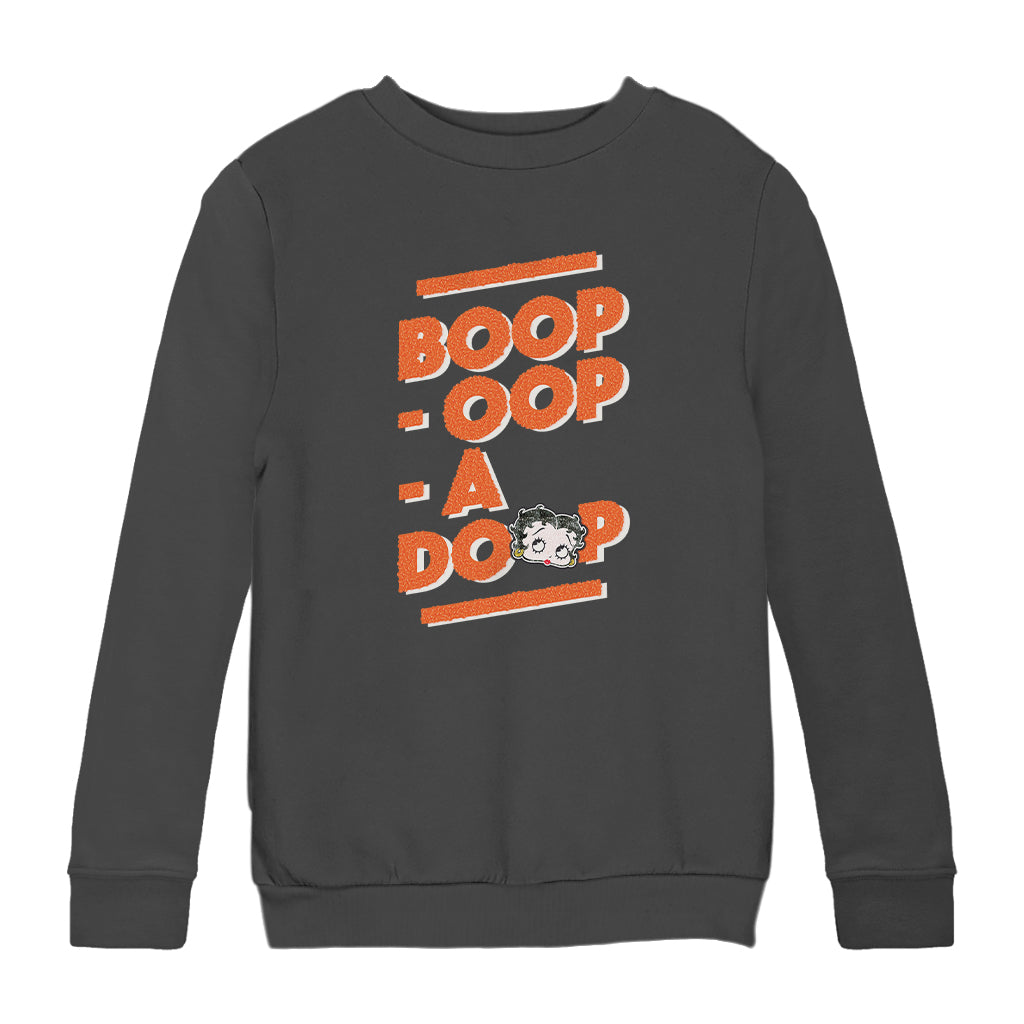 Betty Boop Boop Oop A Doop Kids Sweatshirt