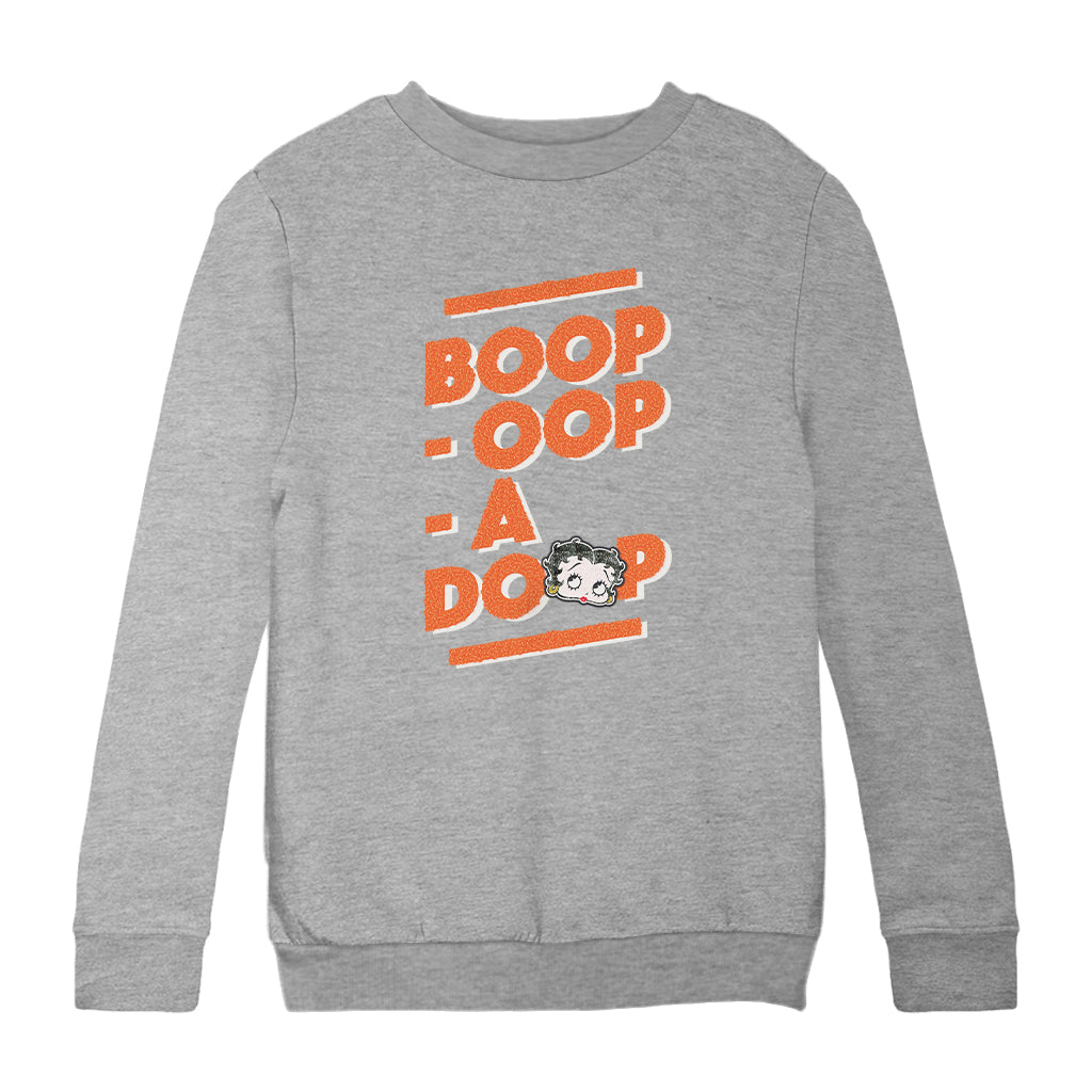 Betty Boop Boop Oop A Doop Kids Sweatshirt
