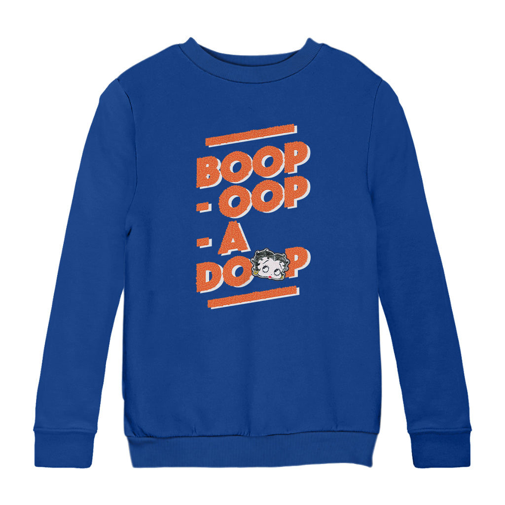 Betty Boop Boop Oop A Doop Kids Sweatshirt
