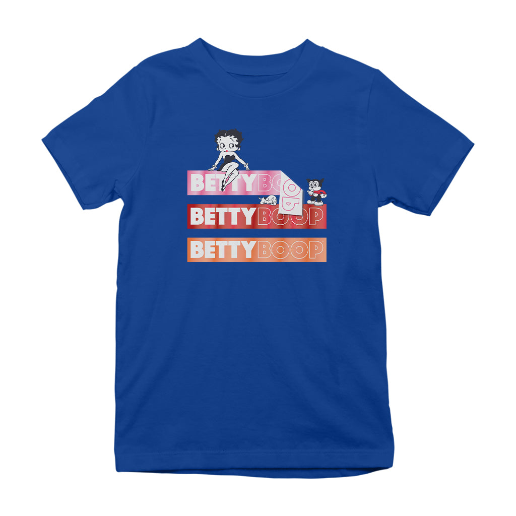 Betty Boop Name Strips Kids T-Shirt