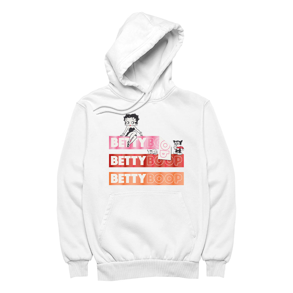 Betty Boop Name Strips Men's Hooded Sweatshirt