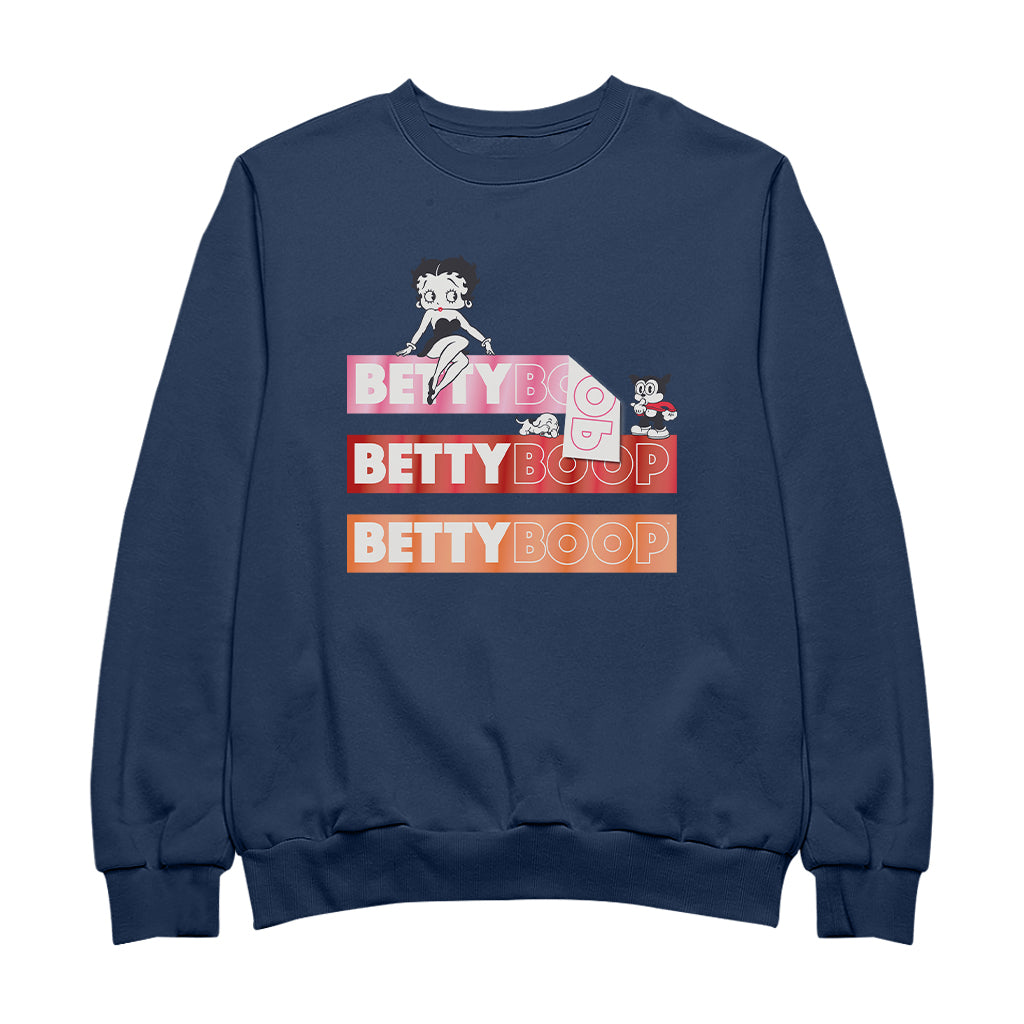 Betty Boop Name Strips Men's Sweatshirt