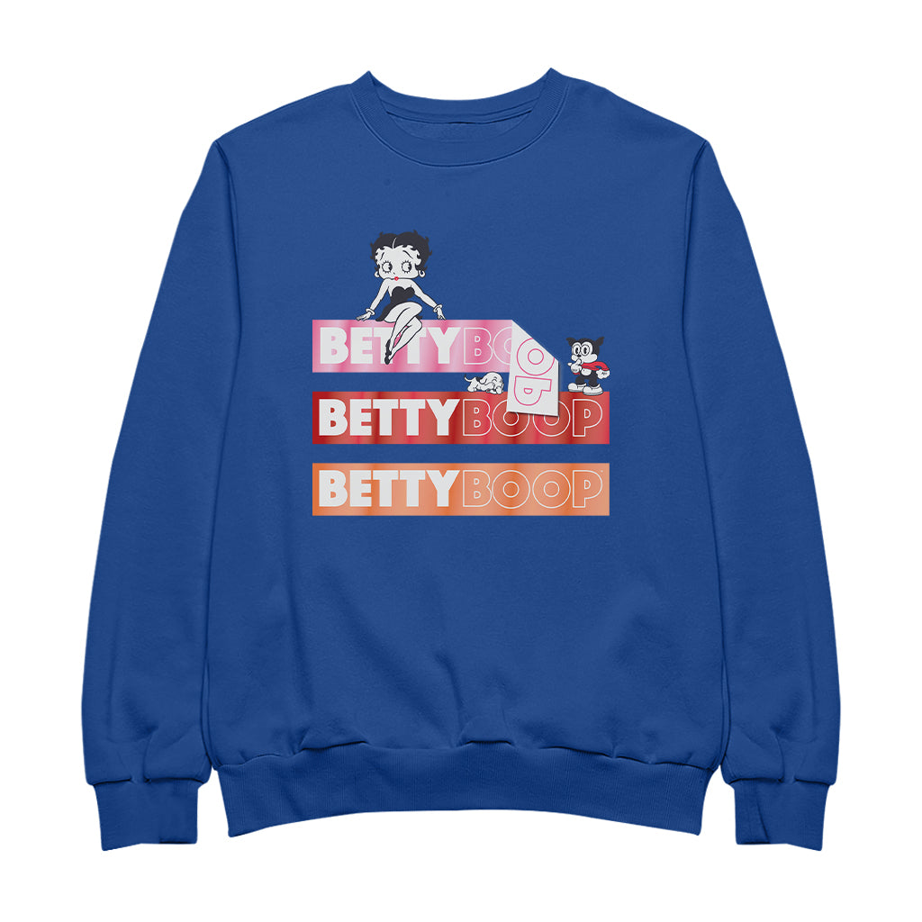 Betty Boop Name Strips Men's Sweatshirt