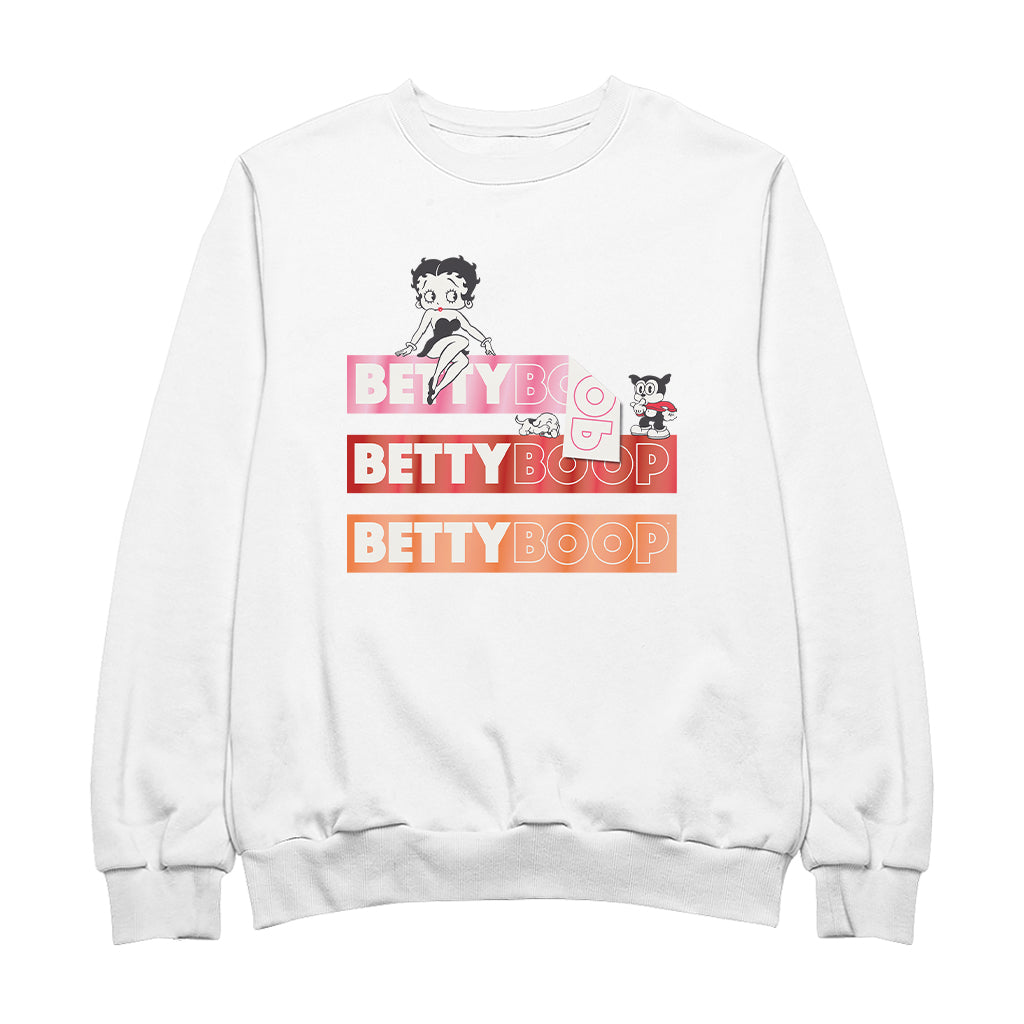 Betty Boop Name Strips Men's Sweatshirt