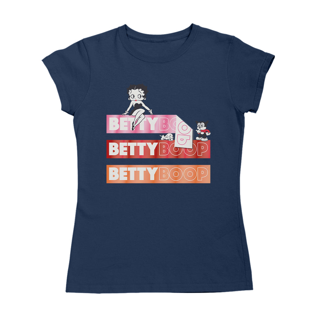 Betty Boop Name Strips Women's T-Shirt