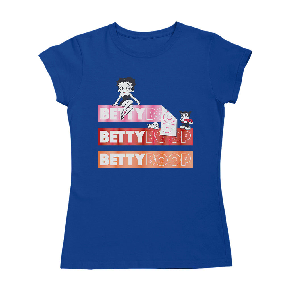 Betty Boop Name Strips Women's T-Shirt