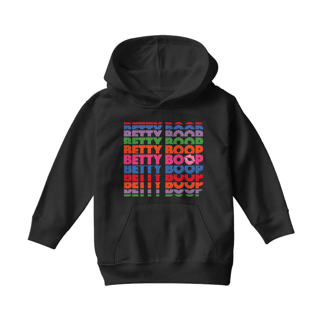 Betty Boop Multicoloured Rainbow Betty Boop Kids Hooded Sweatshirt