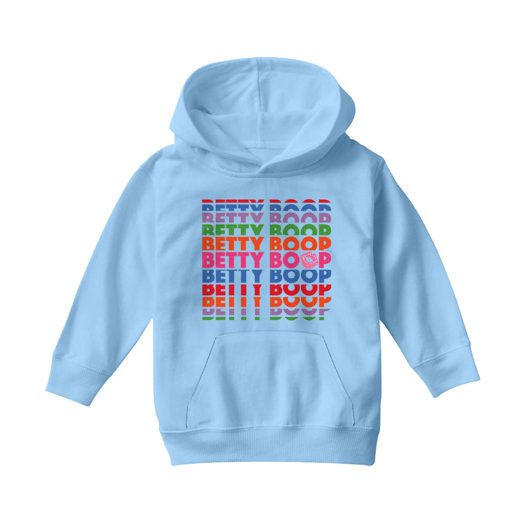 Betty Boop Multicoloured Rainbow Betty Boop Kids Hooded Sweatshirt