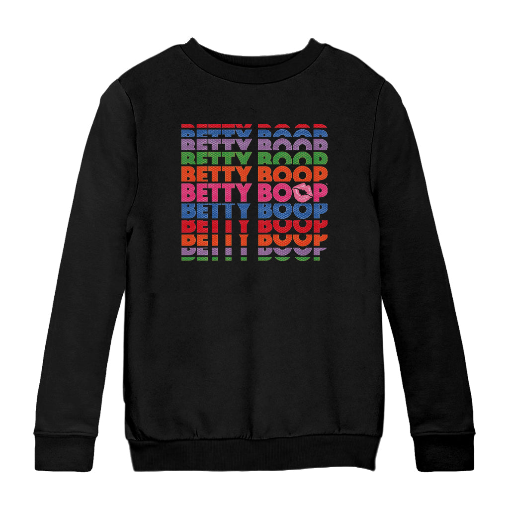 Betty Boop Multicoloured Rainbow Betty Boop Kids Sweatshirt