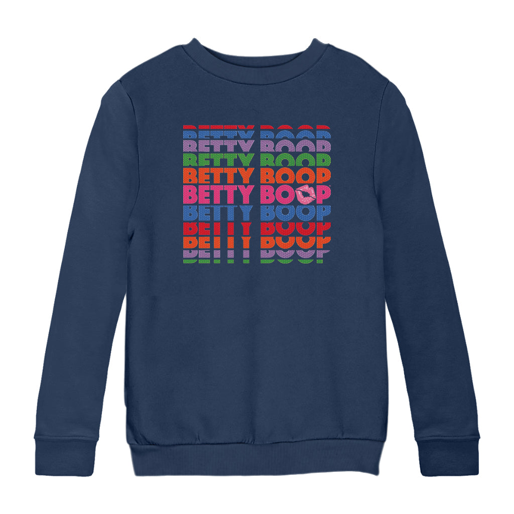 Betty Boop Multicoloured Rainbow Betty Boop Kids Sweatshirt