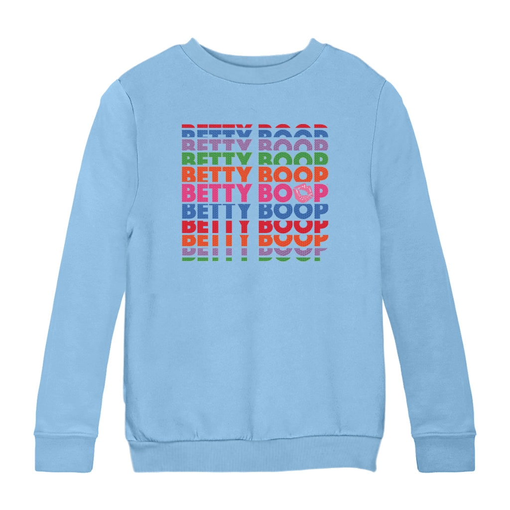 Betty Boop Multicoloured Rainbow Betty Boop Kids Sweatshirt
