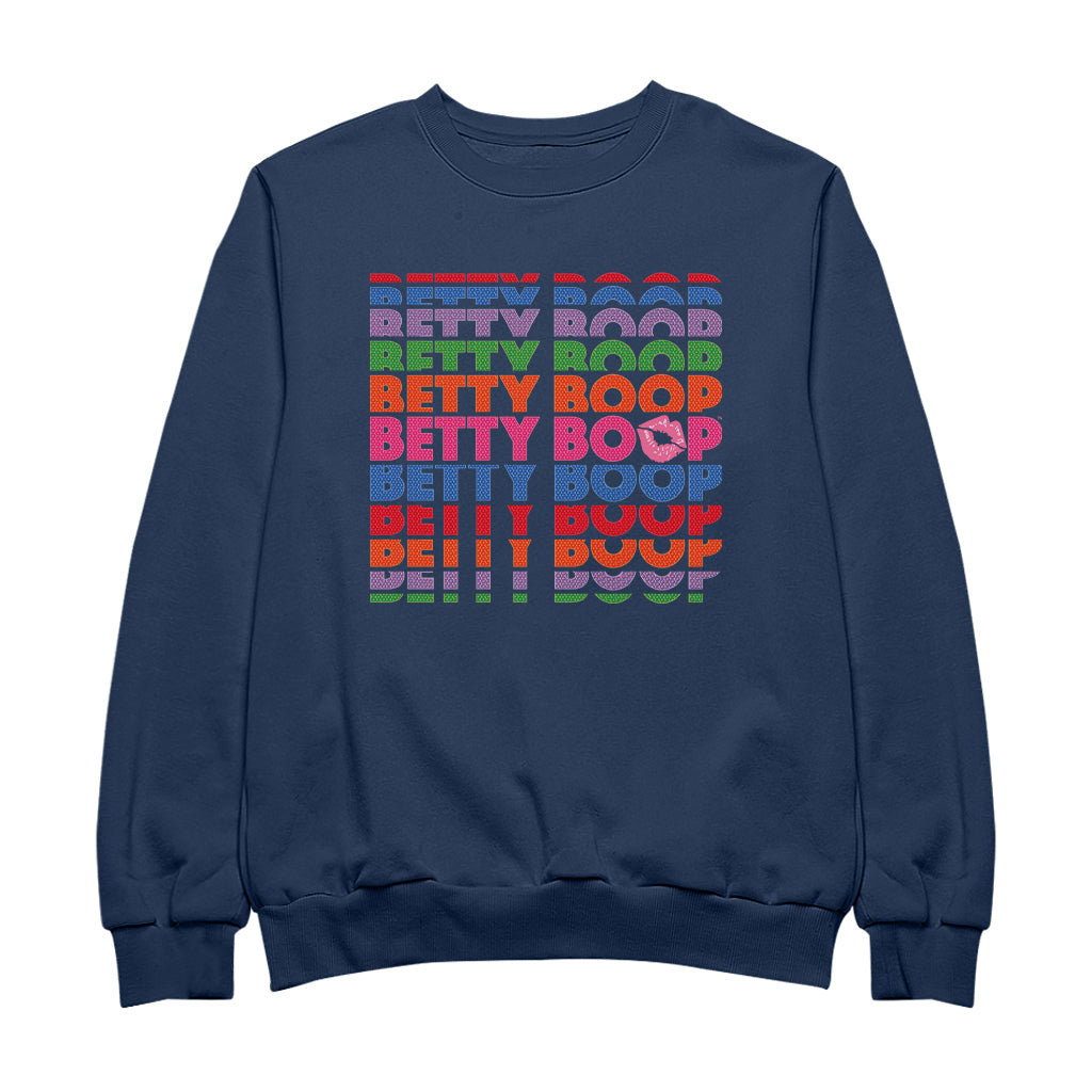 Betty Boop Multicoloured Rainbow Betty Boop Men's Sweatshirt