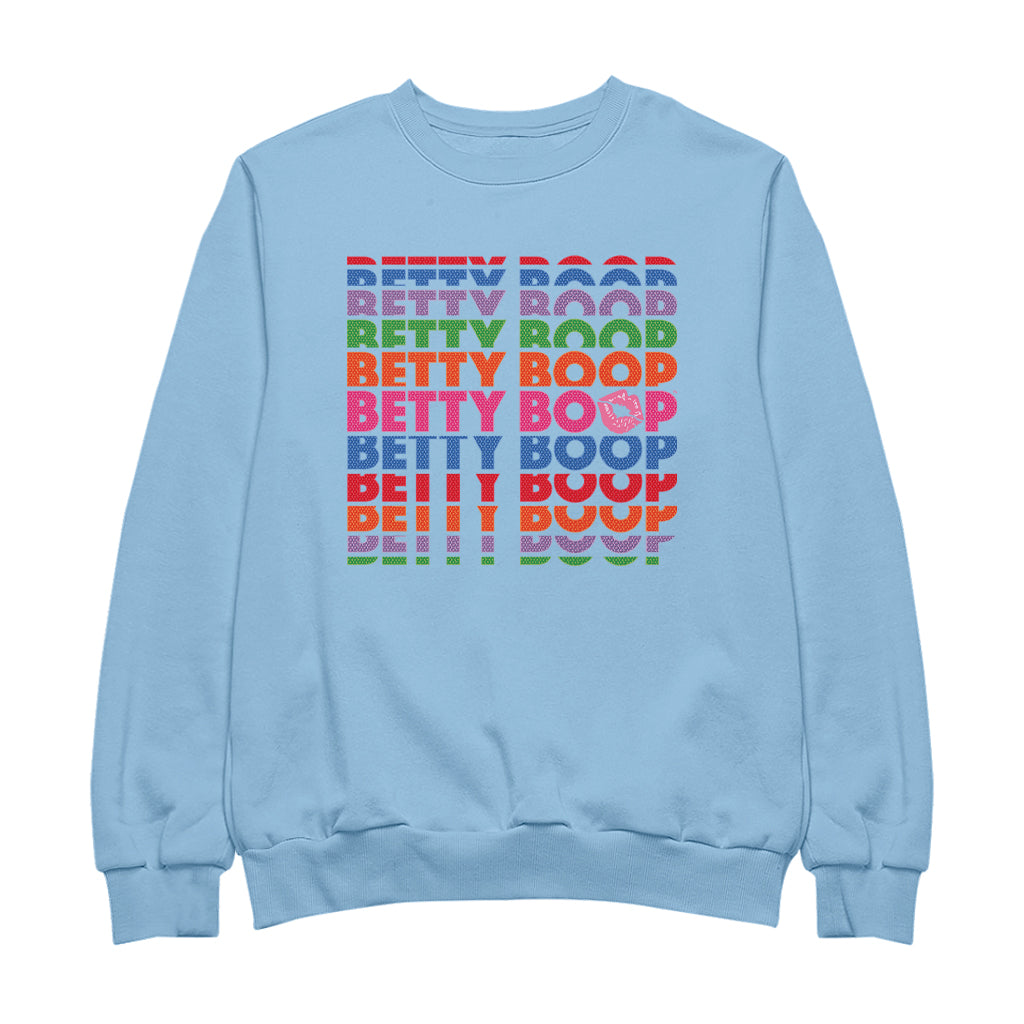 Betty Boop Multicoloured Rainbow Betty Boop Men's Sweatshirt