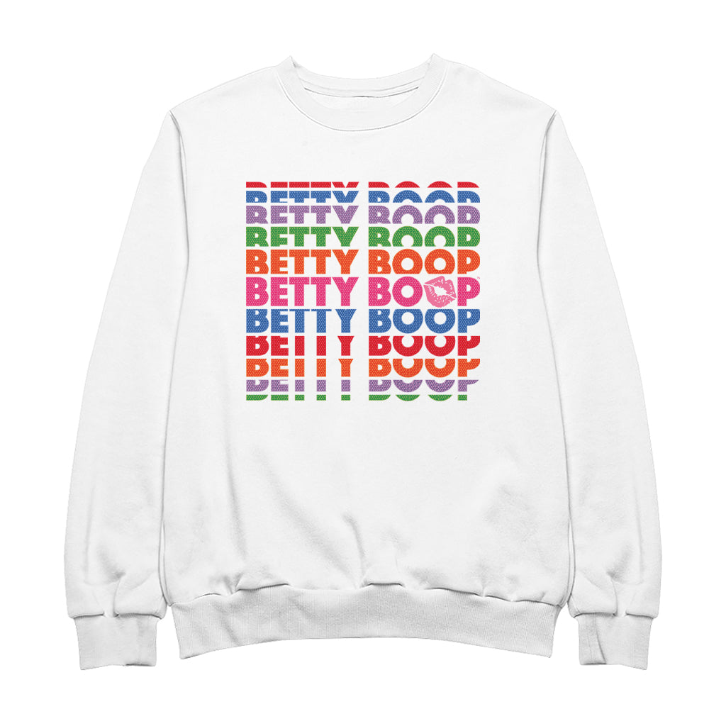 Betty Boop Multicoloured Rainbow Betty Boop Men's Sweatshirt