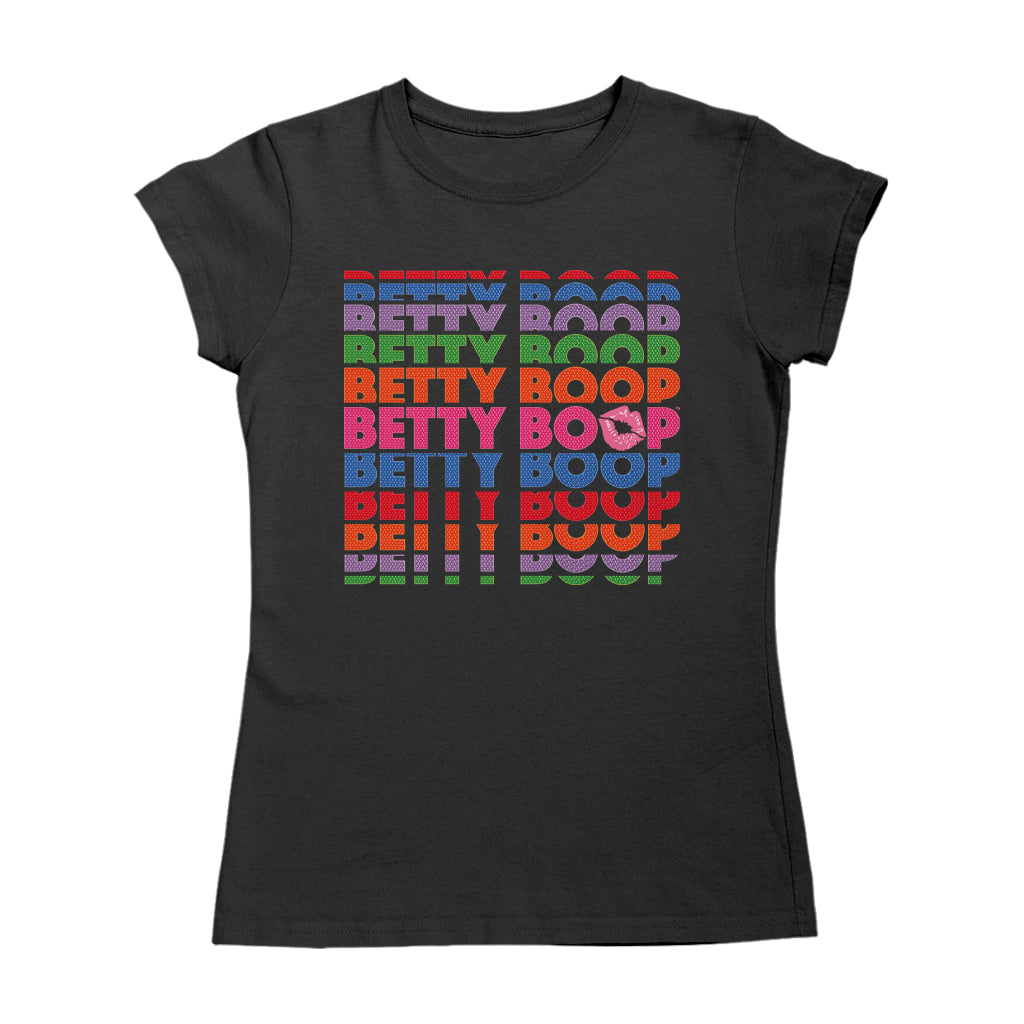 Betty Boop Multicoloured Rainbow Betty Boop Women's T-Shirt