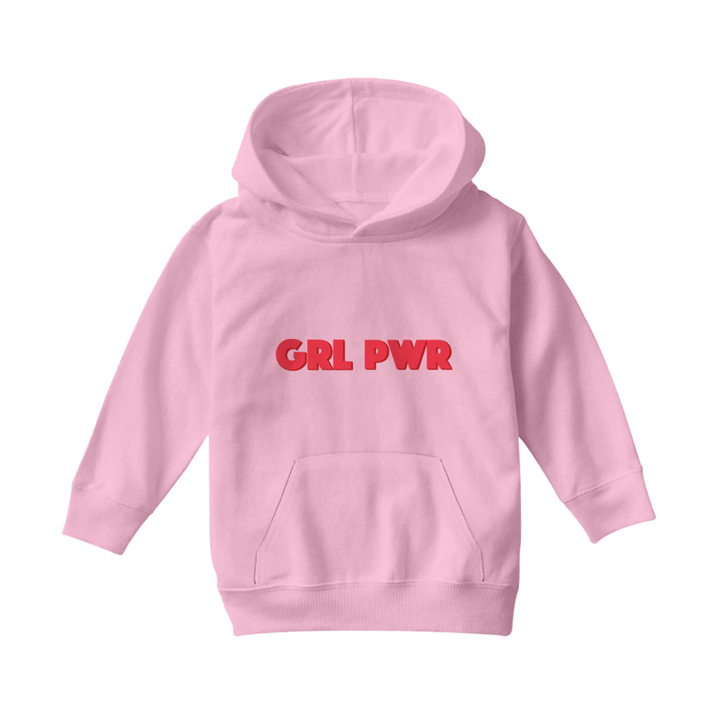 Betty Boop GRL PWR Red Bold Kids Hooded Sweatshirt