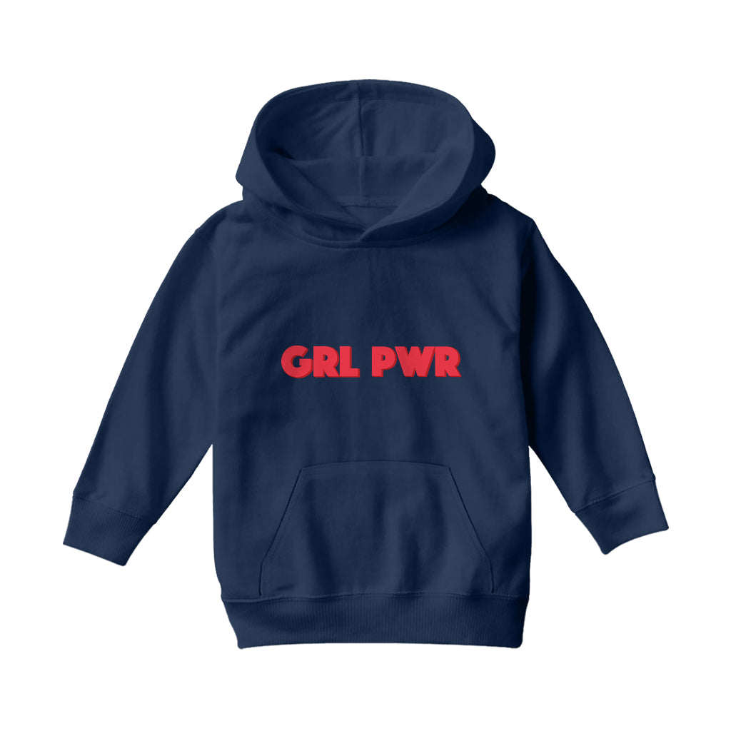 Betty Boop GRL PWR Red Bold Kids Hooded Sweatshirt
