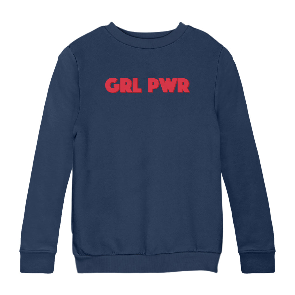 Betty Boop GRL PWR Red Bold Kids Sweatshirt