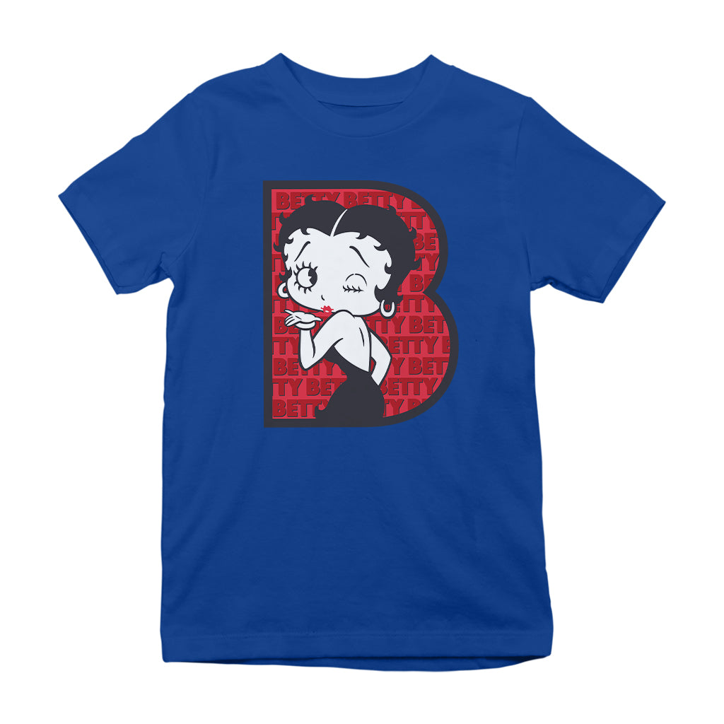 Betty Boop B Letter with Wink Kids T-Shirt