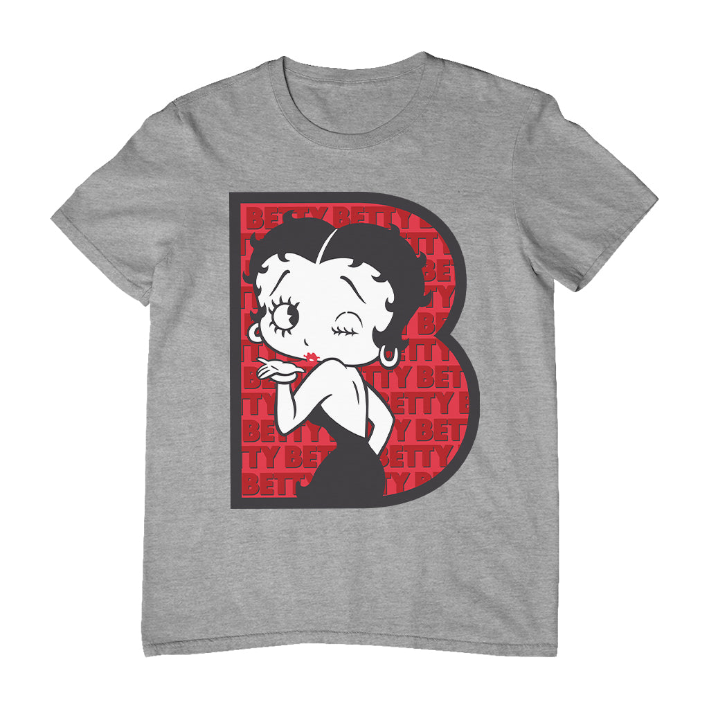 Betty Boop B Letter with Wink Men's T-Shirt