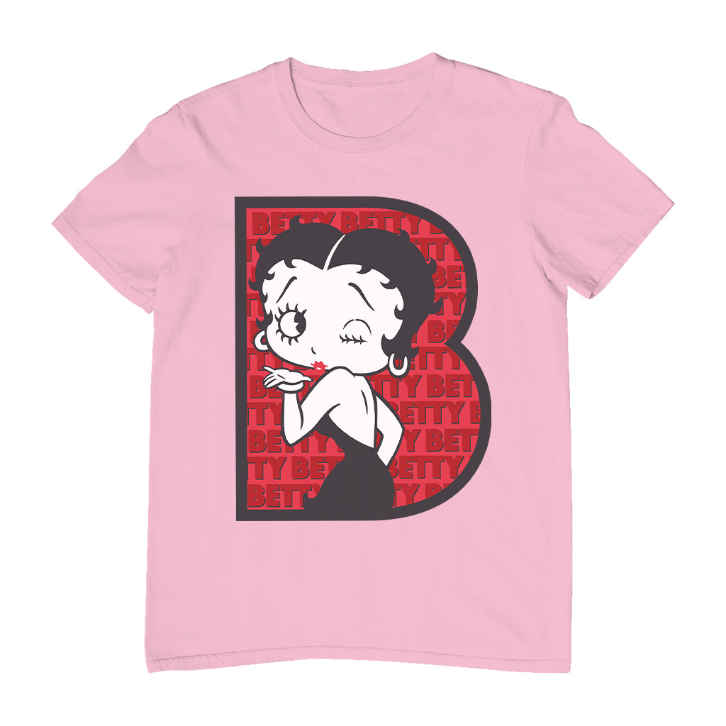 Betty Boop B Letter with Wink Men's T-Shirt