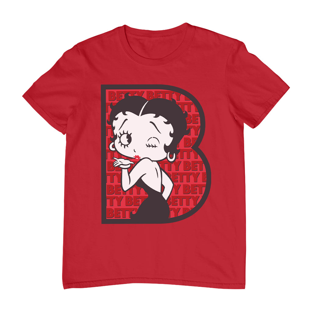 Betty Boop B Letter with Wink Men's T-Shirt