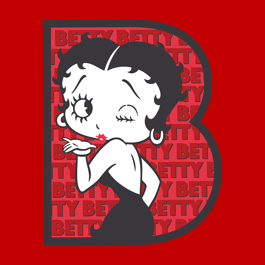 Betty Boop B Letter with Wink Kids Hooded Sweatshirt