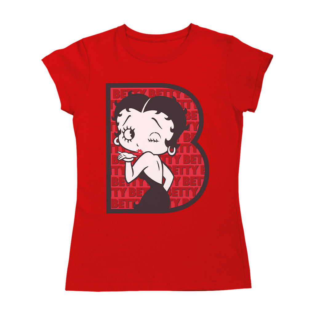 Betty Boop B Letter with Wink Women's T-Shirt