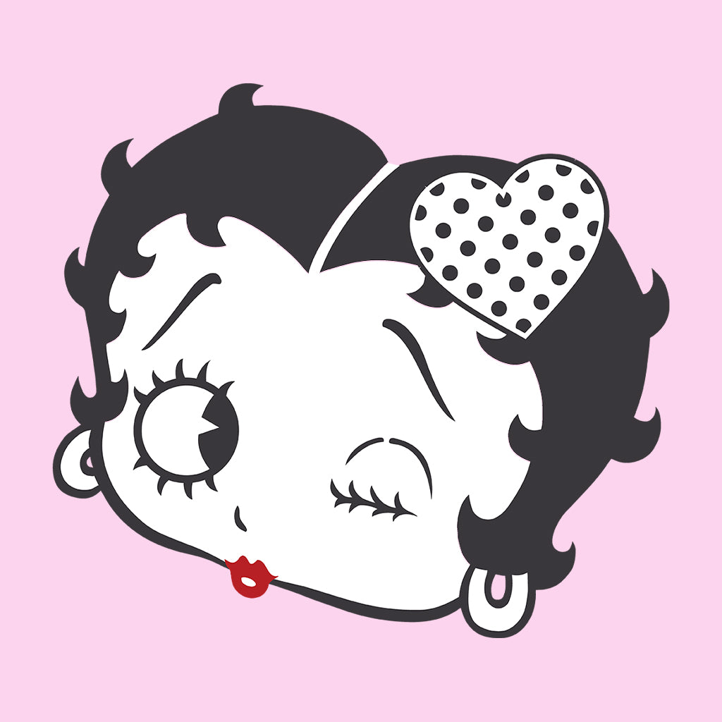 Betty Boop Dot Heart Wink Women's Hooded Sweatshirt