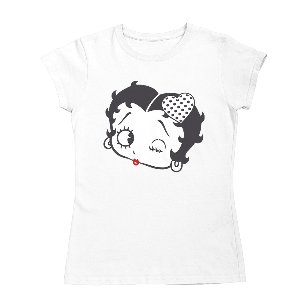Betty Boop Dot Heart Wink Women's T-Shirt