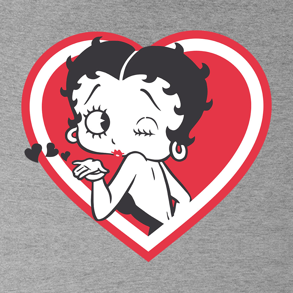 Betty Boop Heart Blowing Kiss Pose Women's Hooded Sweatshirt