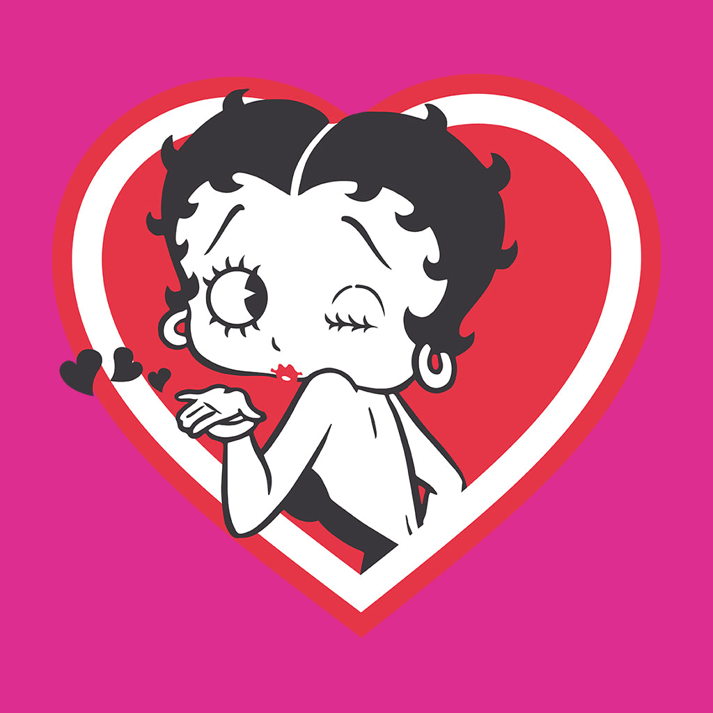Betty Boop Heart Blowing Kiss Pose Women's Hooded Sweatshirt