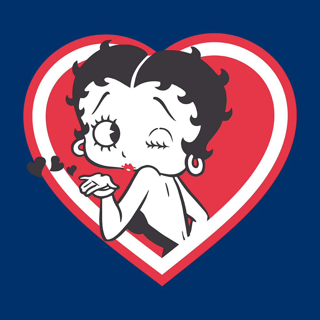 Betty Boop Heart Blowing Kiss Pose Women's Hooded Sweatshirt