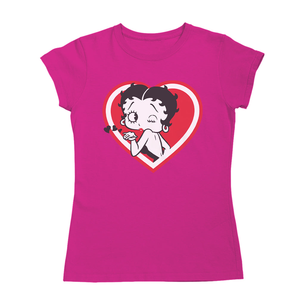 Betty Boop Heart Blowing Kiss Pose Women's T-Shirt