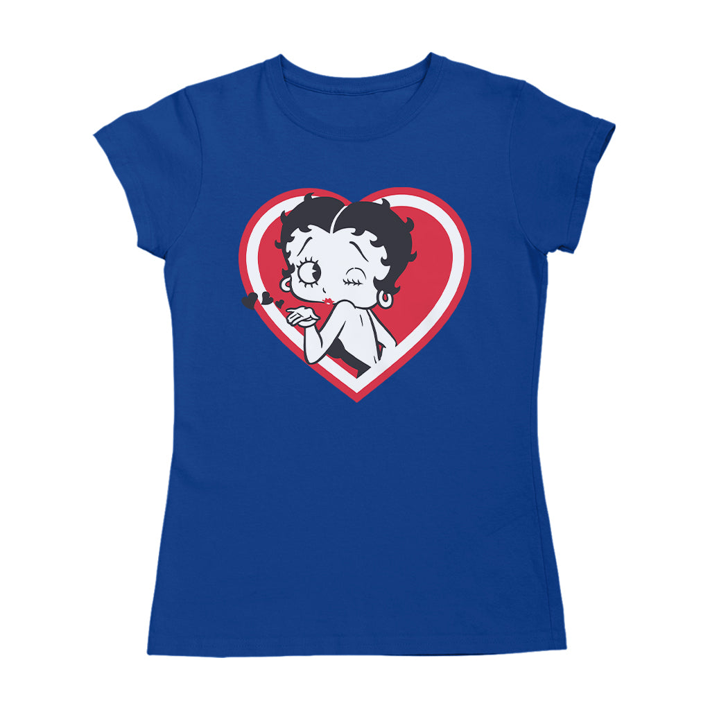 Betty Boop Heart Blowing Kiss Pose Women's T-Shirt