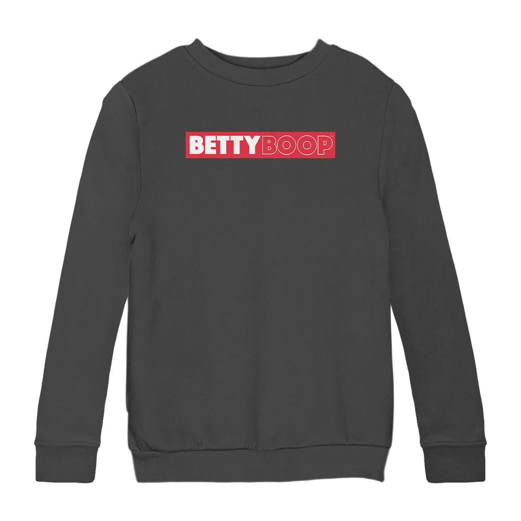 Betty Boop Retro Name Strip Kids Sweatshirt