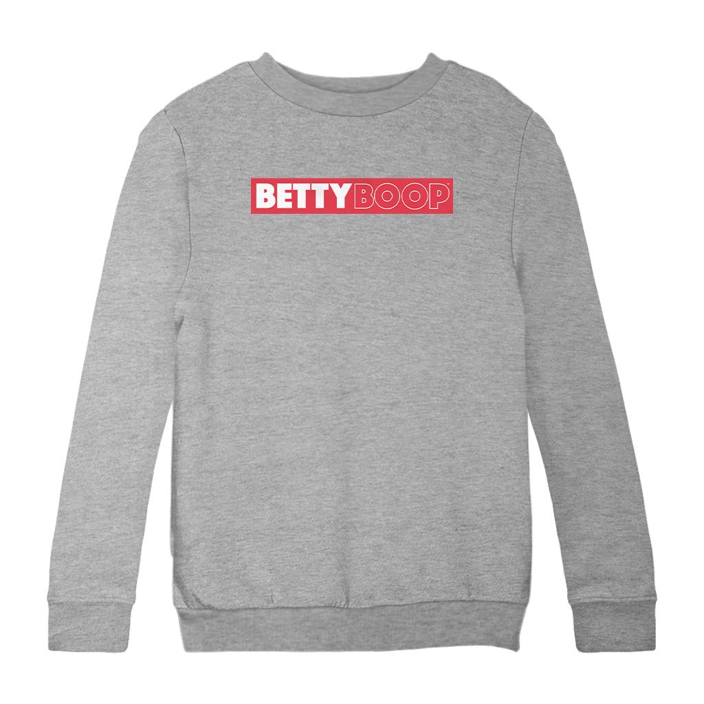 Betty Boop Retro Name Strip Kids Sweatshirt