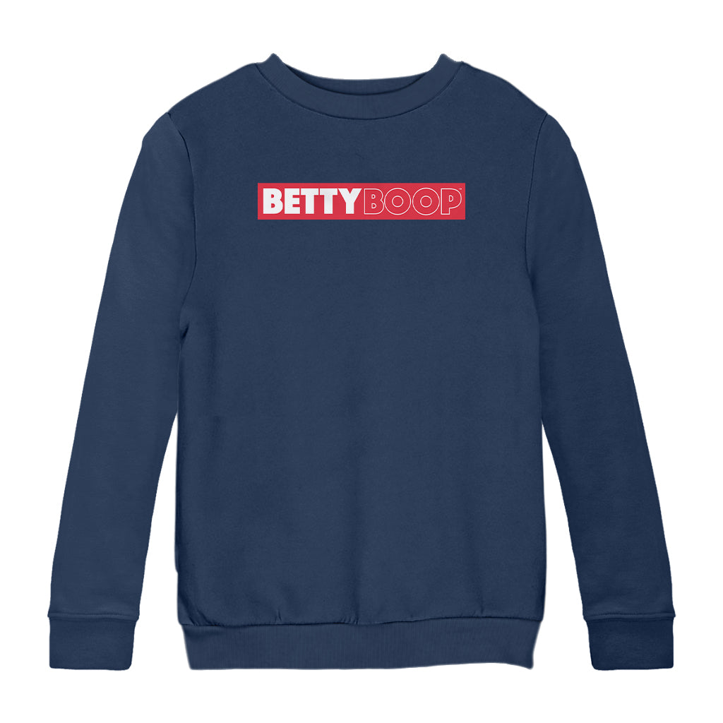 Betty Boop Retro Name Strip Kids Sweatshirt