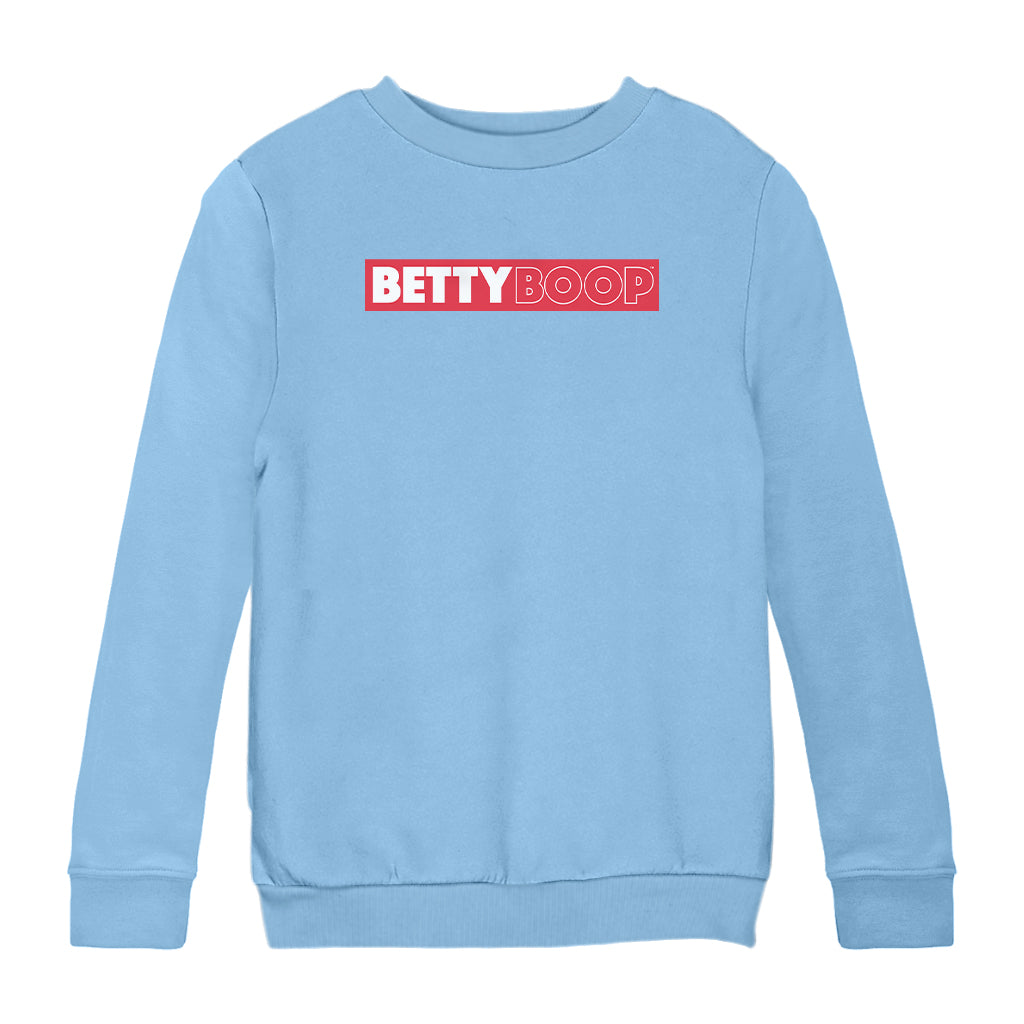 Betty Boop Retro Name Strip Kids Sweatshirt