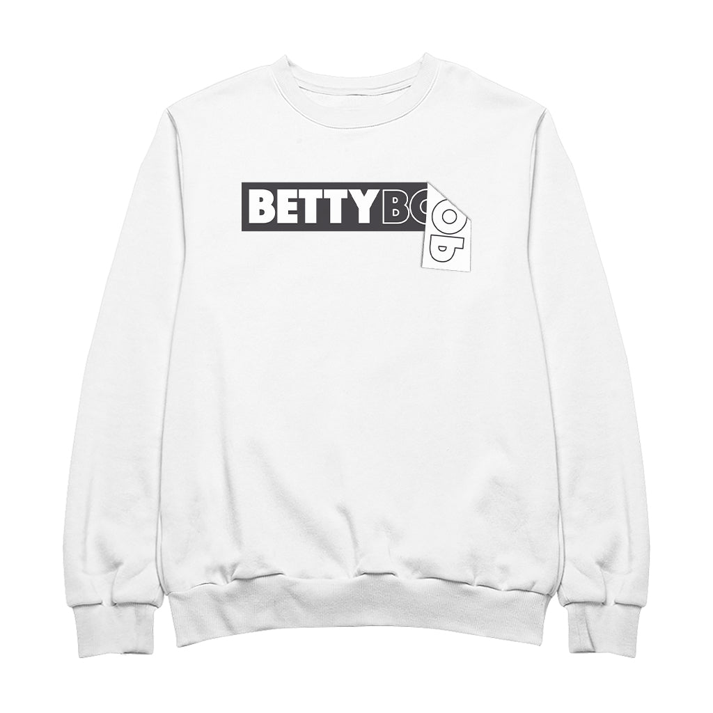 Betty Boop Black and White Name Strip Men's Sweatshirt