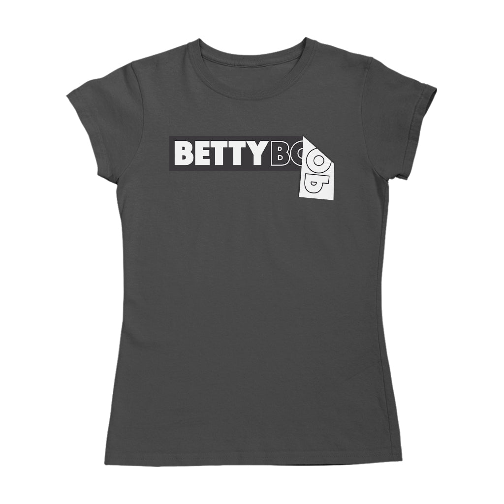 Betty Boop Black and White Name Strip Women's T-Shirt