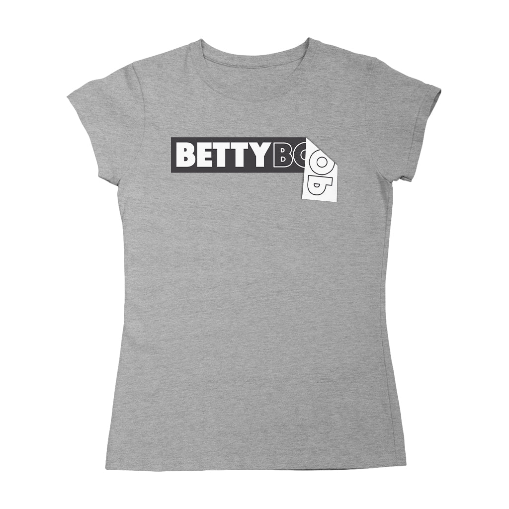 Betty Boop Black and White Name Strip Women's T-Shirt