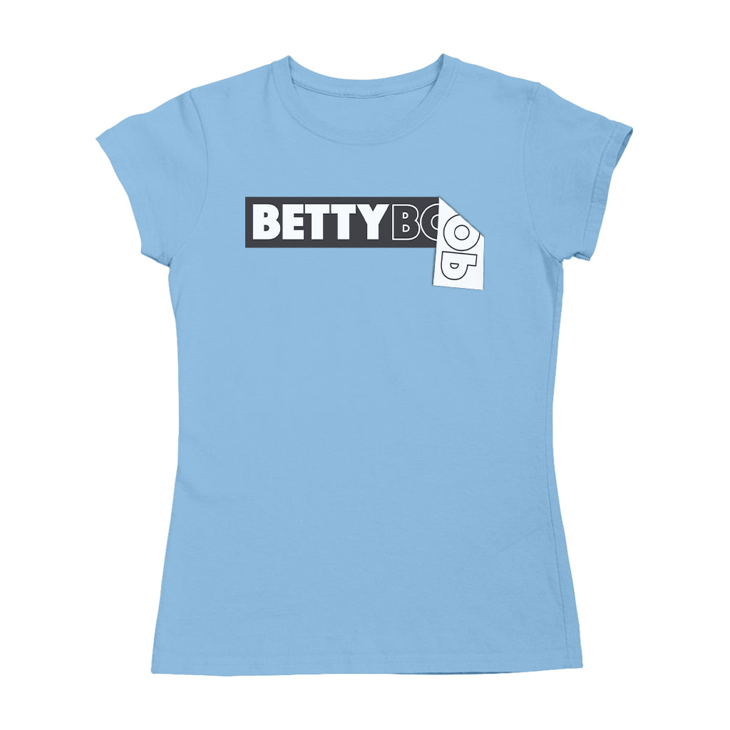 Betty Boop Black and White Name Strip Women's T-Shirt