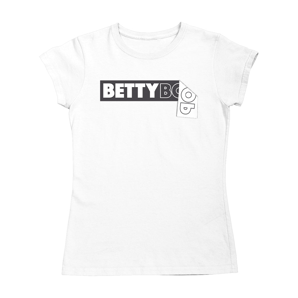 Betty Boop Black and White Name Strip Women's T-Shirt