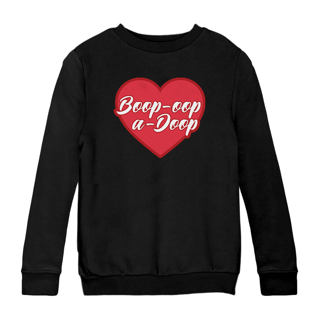 Betty Boop Boop-Oop-A-Doop Red Heart Kids Sweatshirt