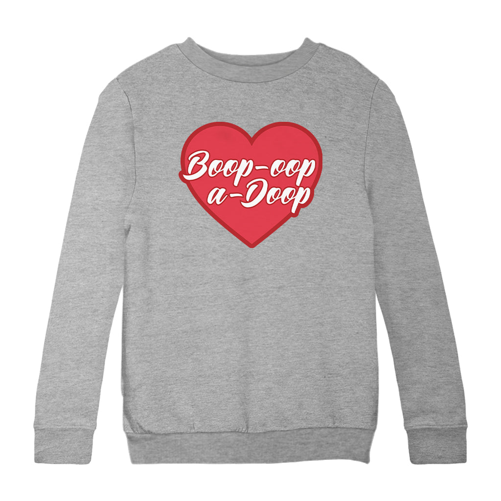 Betty Boop Boop-Oop-A-Doop Red Heart Kids Sweatshirt