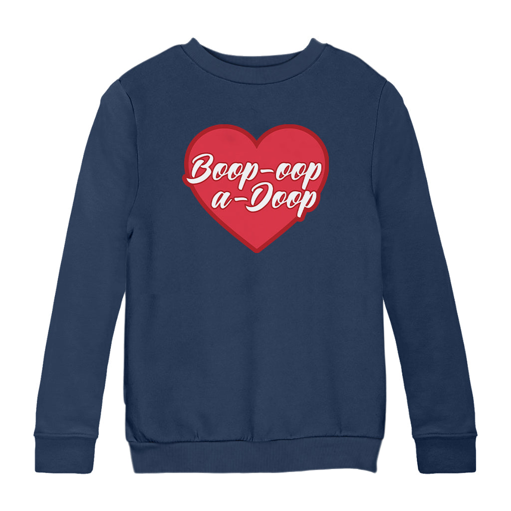 Betty Boop Boop-Oop-A-Doop Red Heart Kids Sweatshirt