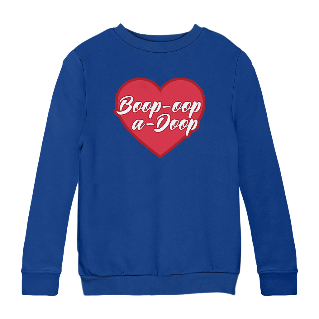 Betty Boop Boop-Oop-A-Doop Red Heart Kids Sweatshirt